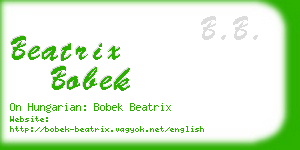 beatrix bobek business card
